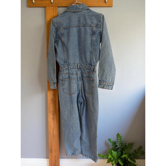 ZARA Women's Mid-Blue Denim Jumpsuit - Size Medium - NWT - Picture 7 of 8